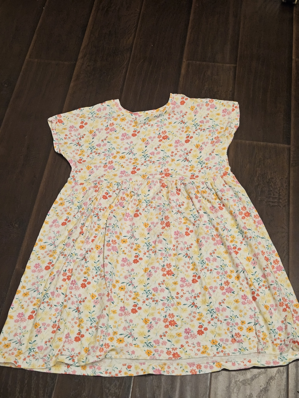 Old Navy Girls' Floral Dress - Yellow Pink Orange girls Size XL 14-16